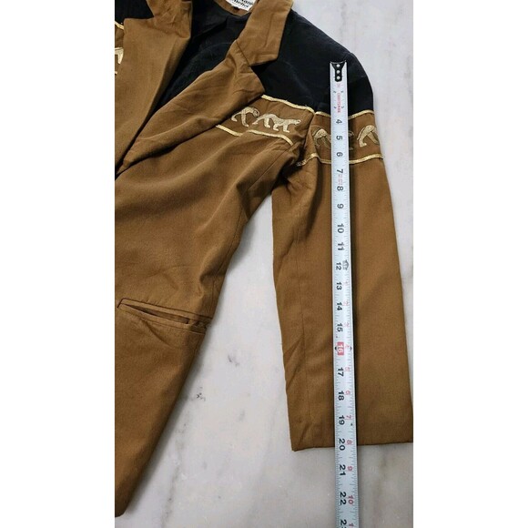 Vintage Rare 90s Stephanie Queller Mustard Brown Jacket, Size 4, Made In USA - Picture 7 of 9